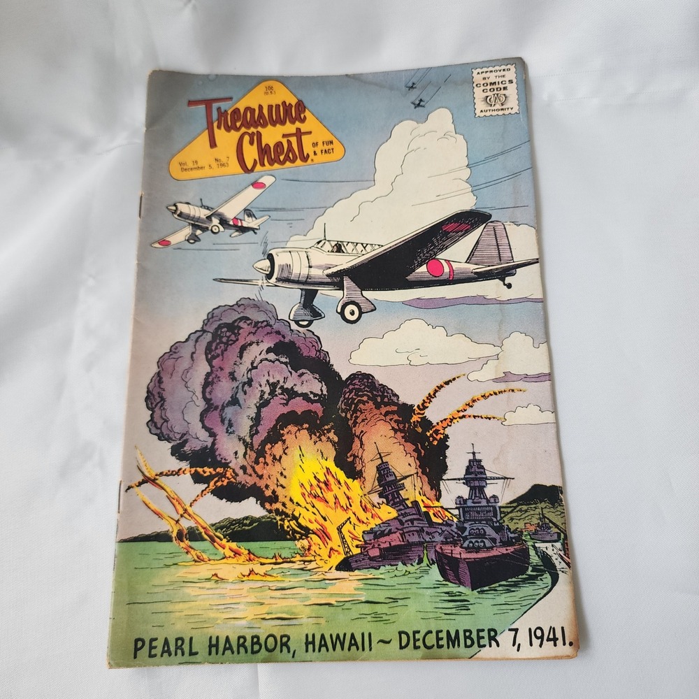 Treasure Chest Comic Vol 19 No 7 Pearl Harbor Hawaii Dec 5, 1963 Vintage FN BnB